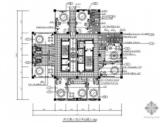 三星级酒店服务台结构图资料下载-三星级酒店餐厅包房设计装修图