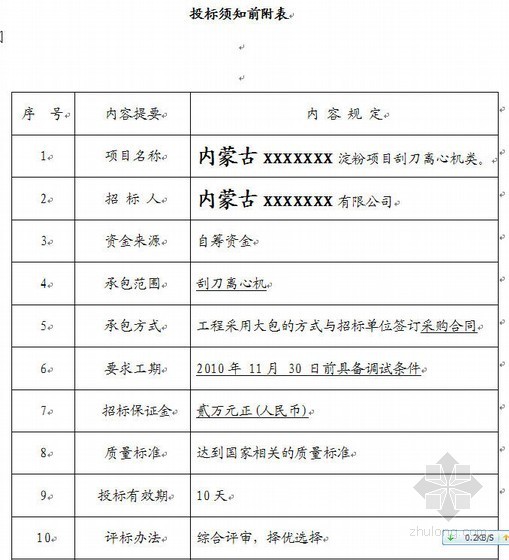 内蒙古建筑施工的招标文件资料下载-内蒙古某公司设备采购招标文件（2010-07）