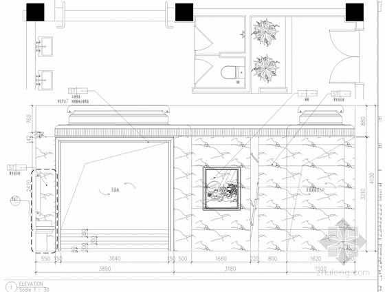 [内蒙古]知名设计公司设计欧式古典豪宅CAD施工图(含效果图）-[内蒙古]知名设计公司设计欧式古典豪宅CAD施工图立面图 