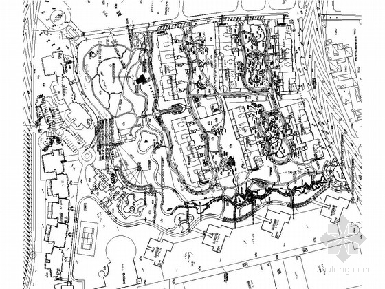 园林式住宅小区资料下载-[北京]现代自然生态式园林居住小区一期景观施工图（著名景观公司）