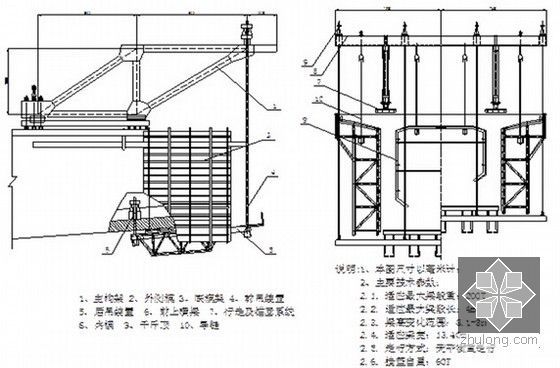 [江西]名企编制(76+160+76)m连续梁拱特大桥施工组织设计171页（附CAD图）-菱形挂篮结构示意图