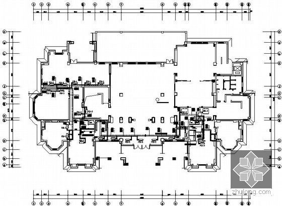 [武汉]某沿海别墅区（示范区）地源热泵系统工程施工图-会所空调水系统平面图