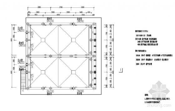 钢架隔层设计图纸资料下载-气浮池设计图纸