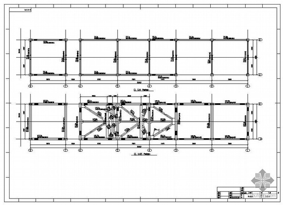 出屋面烟道钢结构支架资料下载-天津某烟道支架上部结构图纸