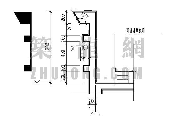 厂房女儿墙大样及详图资料下载-楼梯女儿墙详图