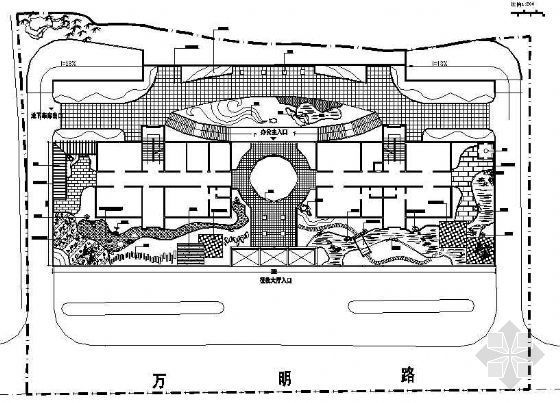 酒店屋顶花园CAD平面图资料下载-某单位屋顶花园园林设计平面图