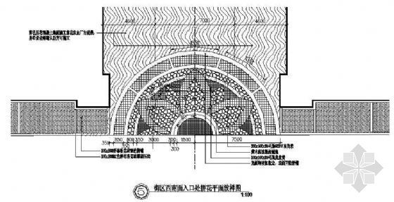 广场拼花su资料下载-某广场拼花平面放样图