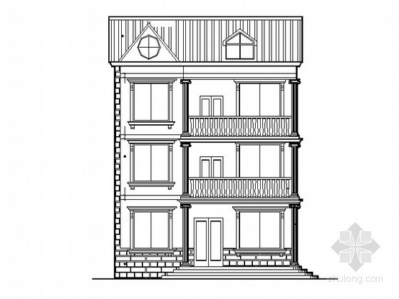 农村三层住宅全套图纸资料下载-某新农村三层住宅设计方案
