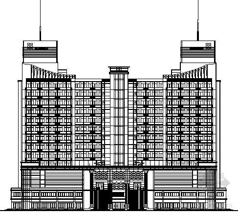 五星级酒店水电设计图资料下载-某十四层五星级酒店建筑方案设计图