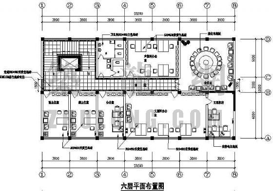 四到六层办公楼设计图资料下载-某六层办公楼装修图