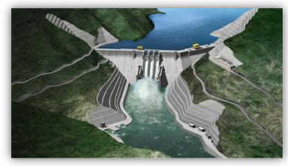 大坝上游立视图资料下载-BIM在水电工程施工总布置设计中的应用