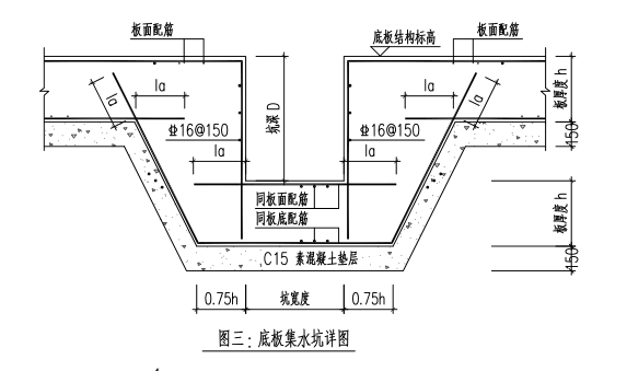 67层超高层综合楼框筒结构施工图2017-底板集水坑详图