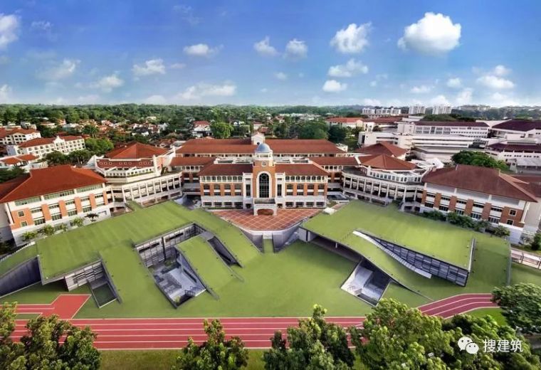 钟楼建筑设计资料下载-新加坡最有名的中学，建筑设计的亮点！！