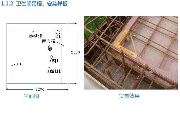 安全文明,样板标准化施工讲解(图文并茂)-卫生间吊模,安装样板