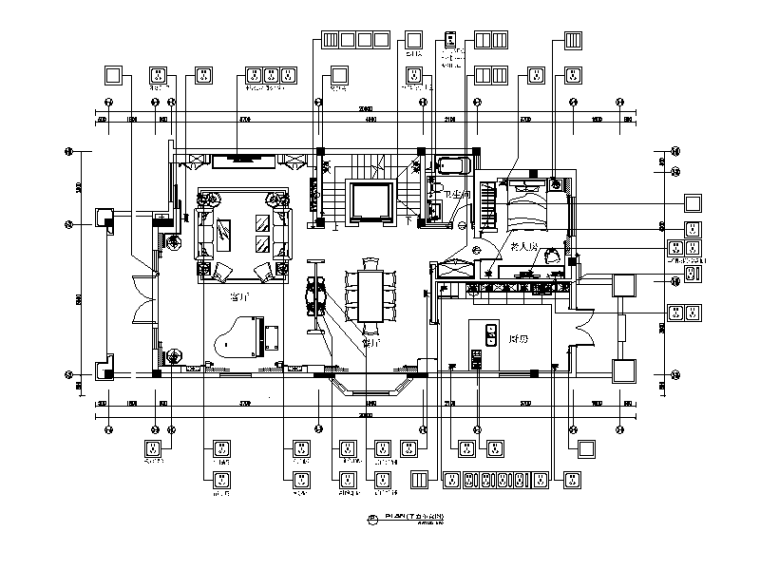 英式别墅设计图资料下载-[江苏]英式风格别墅样板房设计CAD施工图（含效果图）