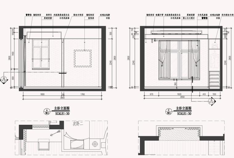 现代简约风格KTV室内图资料下载-世纪村现代风格室内施工图设计（CAD+实景图）