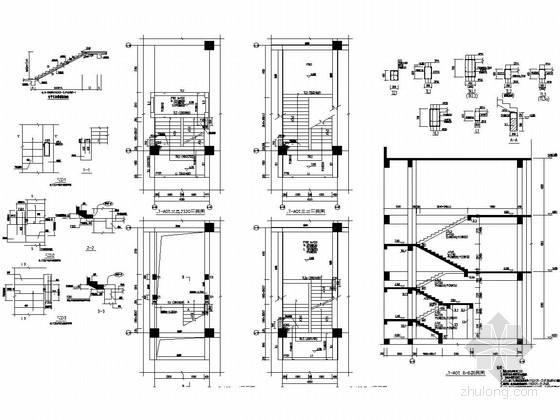 钢结构连廊滑动支座施工资料下载-滑动支座楼梯结构图