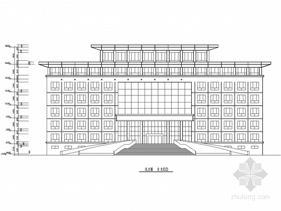 8层办公楼施工图资料下载-八层框架结构金属公司办公楼结构施工图（含建筑图）