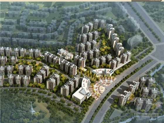 川西建筑立面资料下载-[四川]现代风格住宅安置区规划设计方案文本