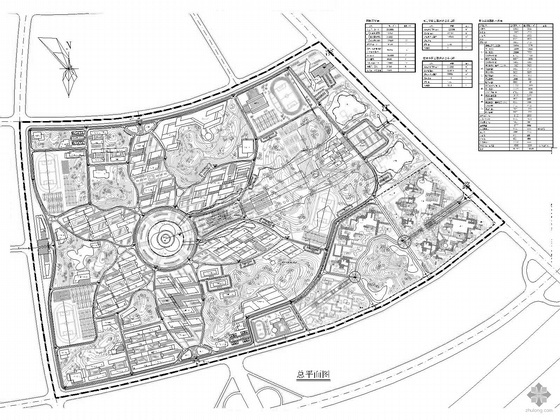 大学礼堂平面图CAD资料下载-[湖南]大学某学院规划总平面图