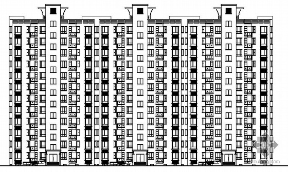 现代风格小高层住宅楼资料下载-[江苏省]某十二层住宅楼建筑施工图