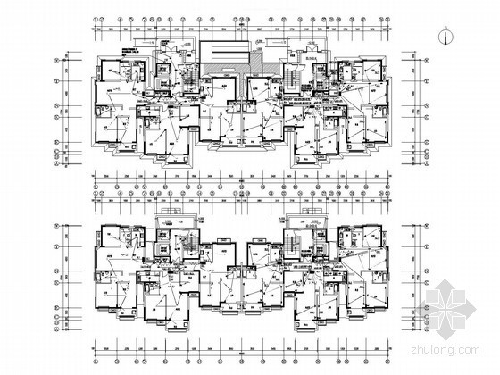 [江苏]最新一类综合商业楼全套电气施工图448张（含商铺市场幼儿园 多细部做法）-配电照明平面图 