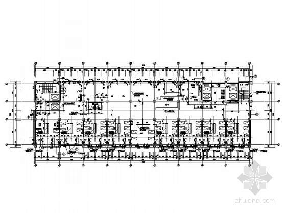 [安徽]高层市级框架结构医疗综合楼建筑施工图（知名设计院）-高层市级框架结构医疗综合楼建筑平面图