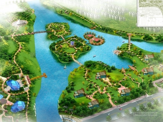 河流景观规划设计资料下载-[江苏]城市绿廊型河流绿带景观规划设计方案
