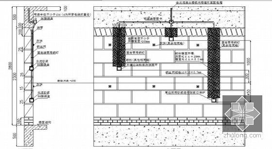 国内知名房产集团标准水电工艺工法75种（附图清晰 做法详细 内容完善）-厨卫间砌筑墙面电气线管竖向开槽配管做法