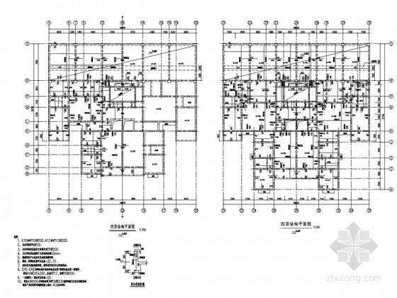 [陕西]33层剪力墙住宅结构施工图（筏形基础）-五层至三十二层结构平面图 