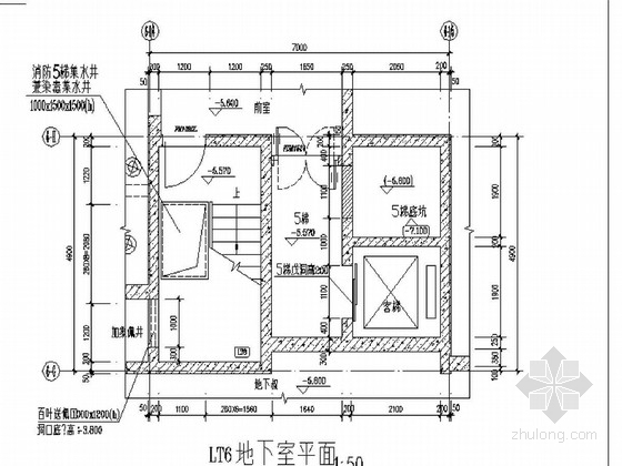 人防门大样资料下载-广东某花园小区人防结构竣工图