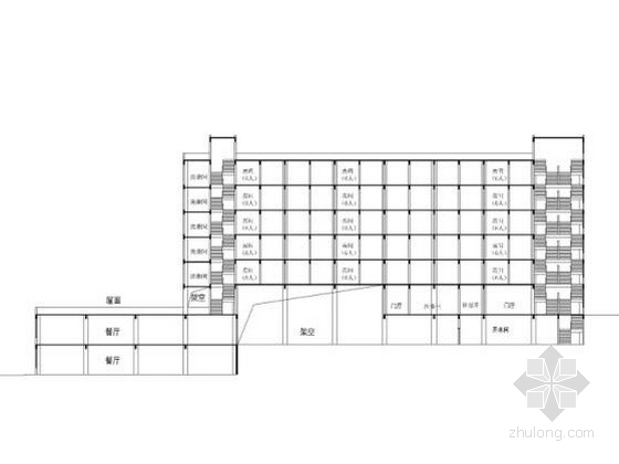 中学建筑案例cad资料下载-[长沙]某七层中学建筑方案文本（含CAD）