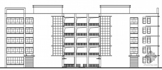 3层钢结构厂房建筑施工图资料下载-[江苏]某五层厂房建筑施工图