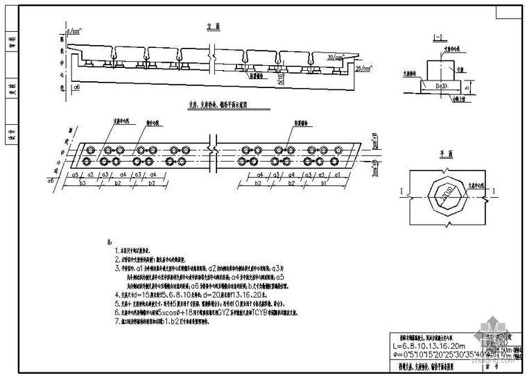 装配式拼装工艺桥墩资料下载-某W28.50m和W24.50m装配式钢筋预应力混凝土空心板桥墩支座支座垫块锚栓平面布置节点构造详图