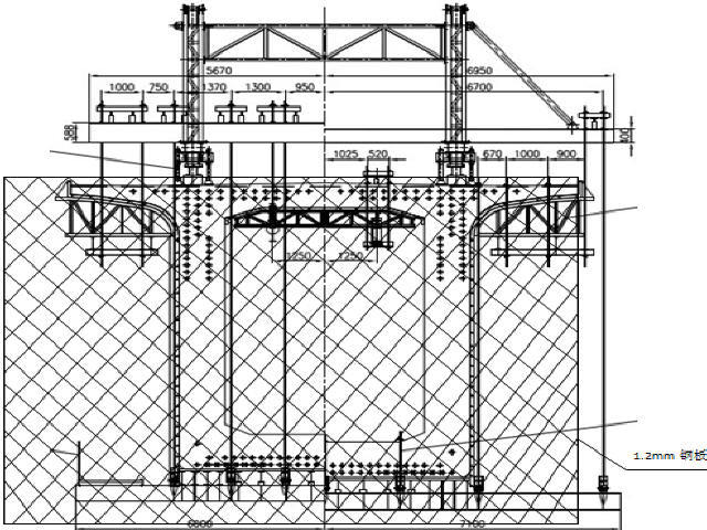 [浙江]变截面连续箱梁菱形挂篮悬臂法施工安全专项方案87页附计算书-挂篮全封闭防护示意图