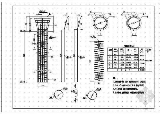 钢筋料台资料下载-桥梁桩基和承台钢筋布置详图