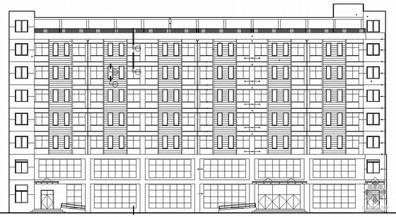 职工餐厅效果资料下载-[广厦]某七层单身公寓建筑施工图（带效果图）
