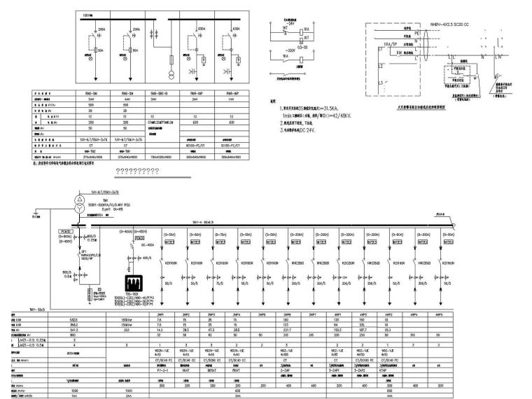 [四川]重点小学校区建筑群电气全套施工图含负荷计算书-高压配电系统图