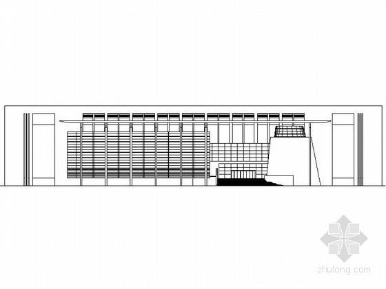 学校图纸含效果图资料下载-某学校四层图书馆建筑方案图（含效果图）