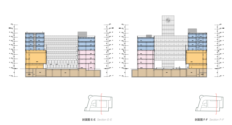 [南京]江苏移动通信业务支撑中心办公大楼设计文本（PPT）-剖面图2