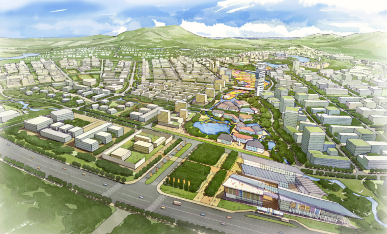 软件园效果图资料下载-江苏软件园吉山基地城市设计方案