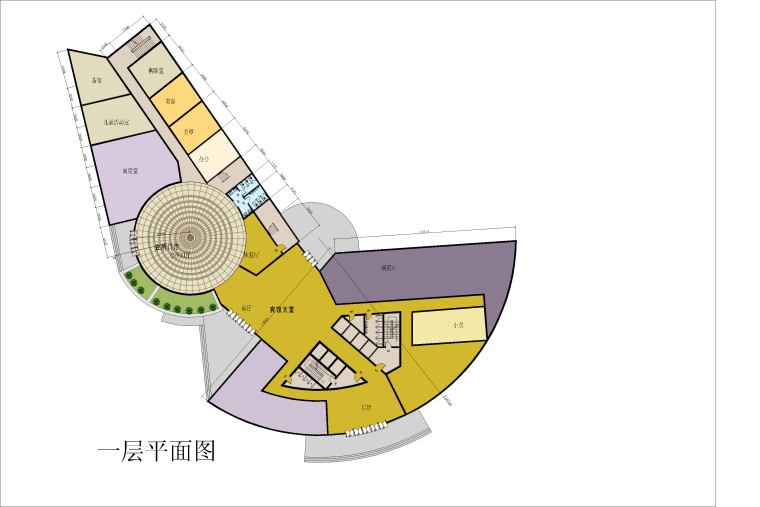 芦墟宾馆建筑设计方案及施工图-平面图