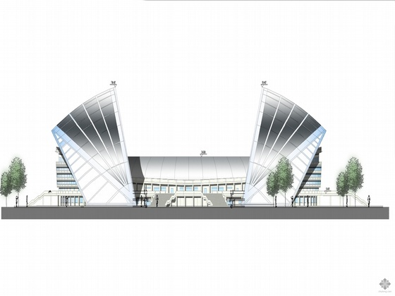 尼日利亚中国办事处资料下载-[尼日利亚]某体育中心建筑方案设计