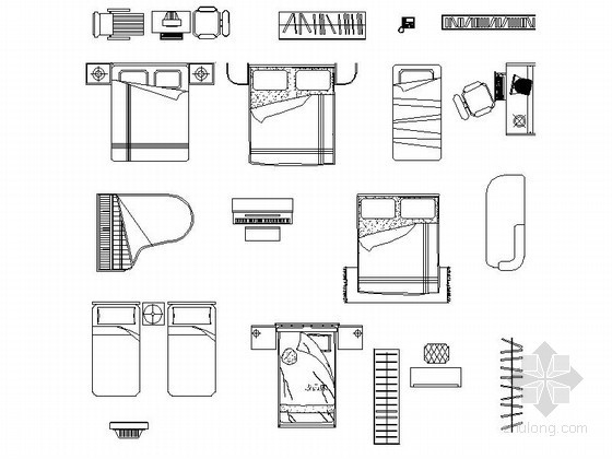 装修家具平面图CAD块资料下载-常用家具模型CAD图块下载