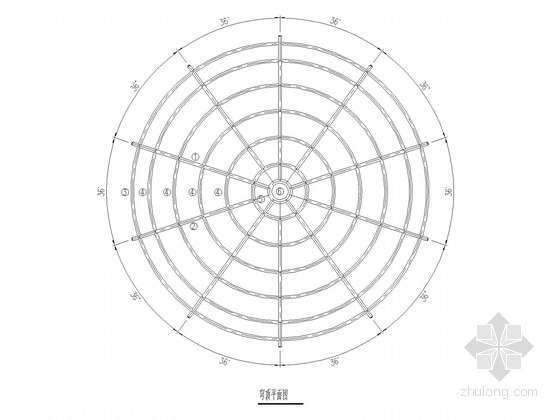 圆形网架施工资料下载-[陕西]综合楼圆形采光顶结构施工图