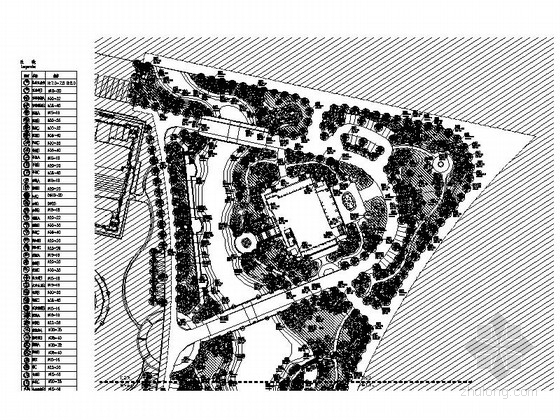 住宅景观植物施工图资料下载-[河南]高档住宅景观区植物设计施工图