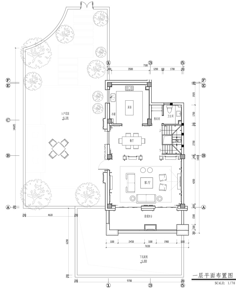 福州中式风格资料下载-[福州]金辉半岛别墅B户型设计施工图及效果图