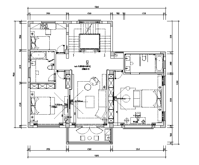 自建四层别墅资料下载-[浙江]现代中式风格自建别墅设计施工图（附效果图）