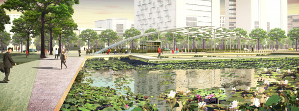 [上海]新城景观轴线公园景观设计方案（赠项目设计视频+实景图）-景观设计效果图