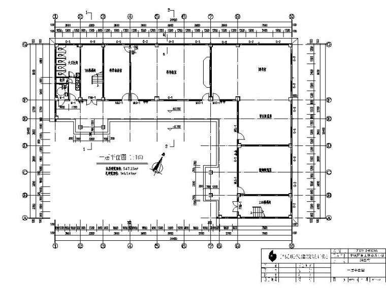 [宁夏]伊斯兰风格小学建筑施工图-伊斯兰风格小学平面图